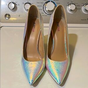 JustFab Iridescent High Heels